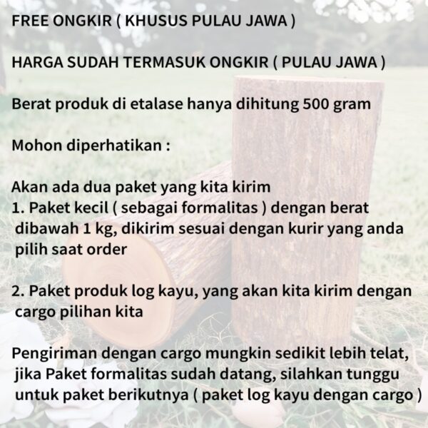 Meja kayu bulat side table bedside table kursi log meja sudut rustic 01 FREE ONGKIR SEPULAU JAWA - Gambar 2