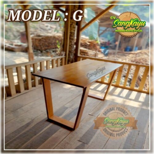 Meja Kayu minimalis Meja kerja kayu belajar Wooden table ~ Model G