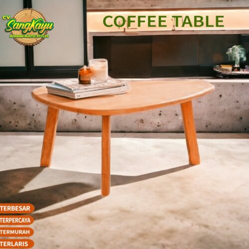 Meja tamu kayu minimalis meja oval meja kopi coffee table meja sofa