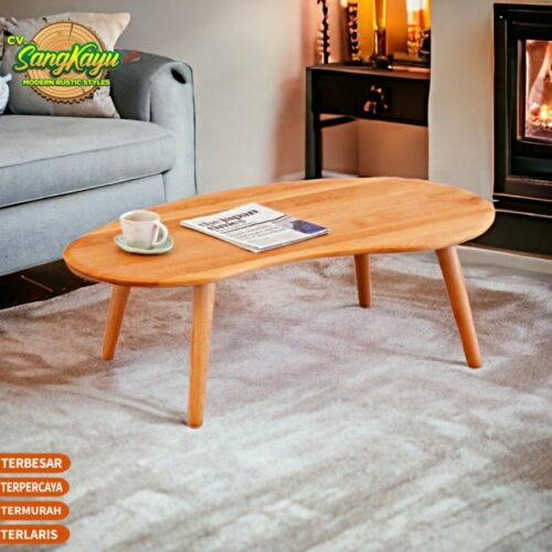 Meja tamu kayu minimalis modern coffee table meja sofa meja kayu