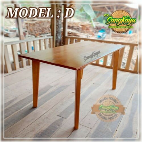 Meja Kayu minimalis Meja kerja kayu belajar Wooden table ~ Model D