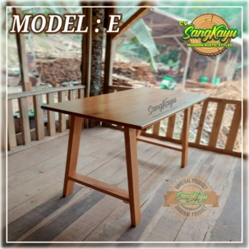 Meja Kayu minimalis Meja kerja kayu belajar Wooden table ~ Model E