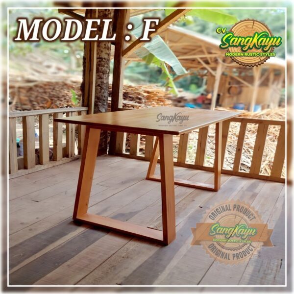 Meja Kayu minimalis Meja kerja kayu belajar Wooden table ~ Model F