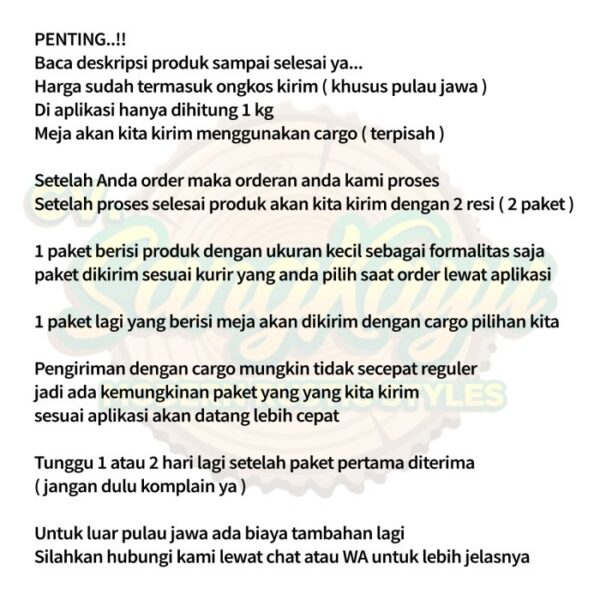 Meja kerja meja komputer meja belajar meja multi fungsi meja calon - Gambar 3