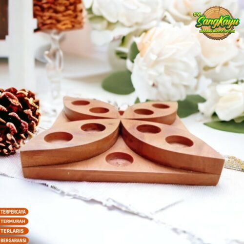 Rak oil 12 slot rak essential oil kayu essential oils holder display