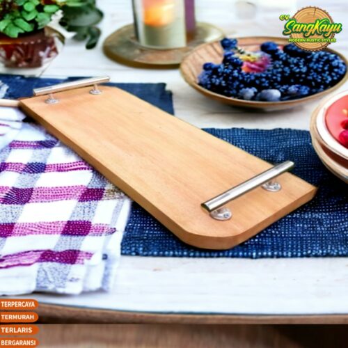 Nampan nampan kayu 40x15cm BS-005 Wooden Tray nampan saji serving tray