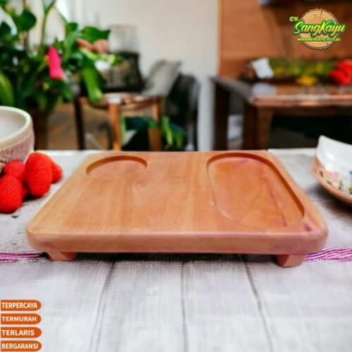 Wooden Tray ~ Coaster 27x20x5cm tatakan nampan saji kayu serving tray
