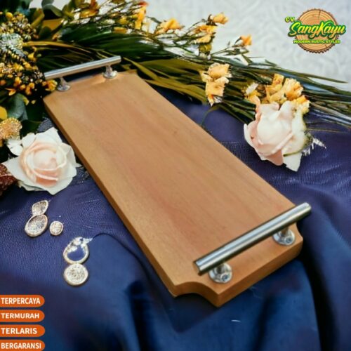Nampan nampan kayu 40x15cm BS-003 Wooden Tray nampan saji serving tray