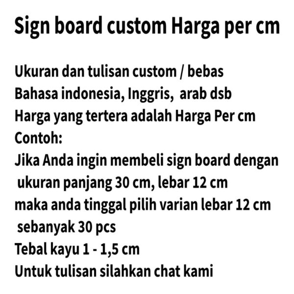 Papan nama kayu custom signage sign ukir nama kayu custom sign board 2 - Gambar 3