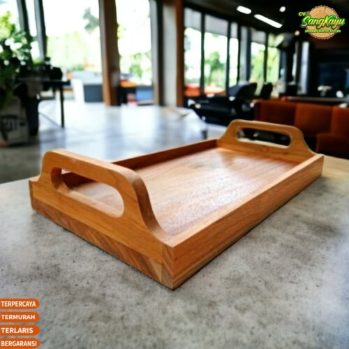 Nampan kayu jati premium quality 35x20x3 teak wooden tray nampan saji