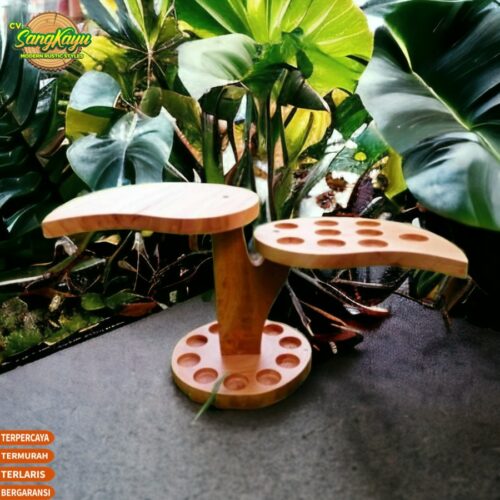 Rak oil kayu 19 slots air humidifier diffuser holder rak essential oil