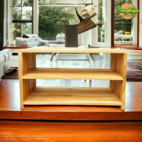 rak susun kayu serbaguna minimalis Rak buku rak sepatu rak sandal kayu