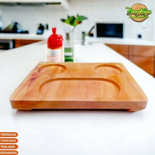 Wooden Tray ~ Coaster 27x20x4cm tatakan nampan saji kayu serving tray