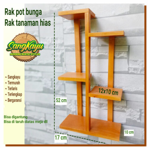 17aa536f-3a8b-4221-9784-97ce6c7f3178 Vas bunga succulent rack rak pot kaktus pot kayu rak tanaman hias