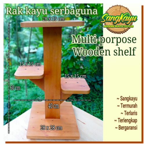 Vas bunga succulent rack rak pot kaktus pot kayu rak tanaman hias dll