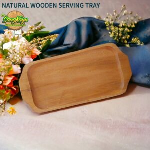 Nampan kayu alami baki natural wooden tray nampan saji piring saji