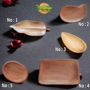 Wooden serving plate piring kayu piring saji kayu Wooden serving tray